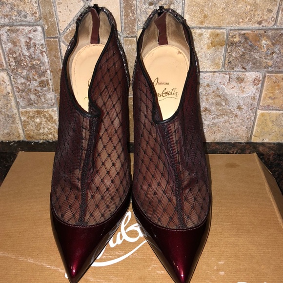 red bottom ankle booties